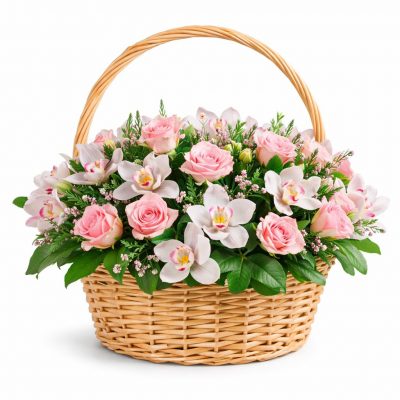 Корзина с цветами «Чудо в лунном свете»