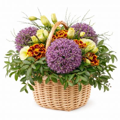 Корзина с цветами «Калейдоскоп мгновений»